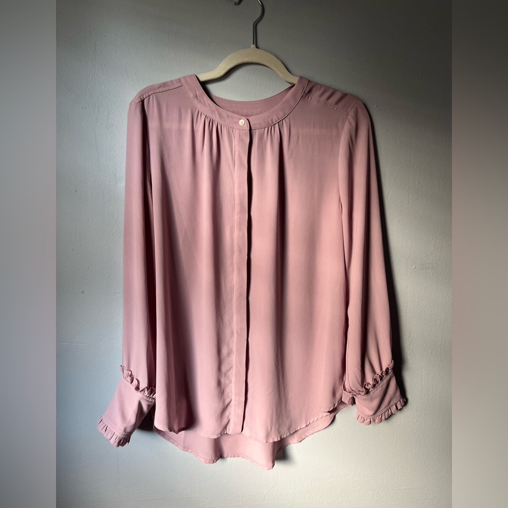 J.Crew Collarless Pink Women's Blouse